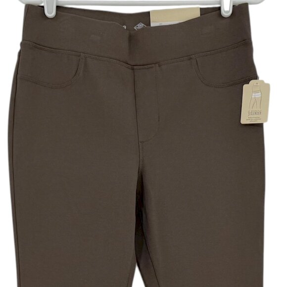 St. Johns Bay Women's Comfort Stretch Skinny Chocolate Brown Leggings Size M NWT - Picture 3 of 11